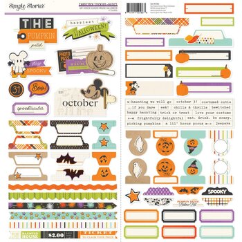 SIMPLE STORIES SIMPLE STORIES SAY CHEESE HALLOWEEN 12x12 CARDSTOCK STICKERS
