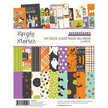 SIMPLE STORIES SIMPLE STORIES SAY CHEESE HALLOWEEN 6x8 PAPER PAD 24 SHEETS