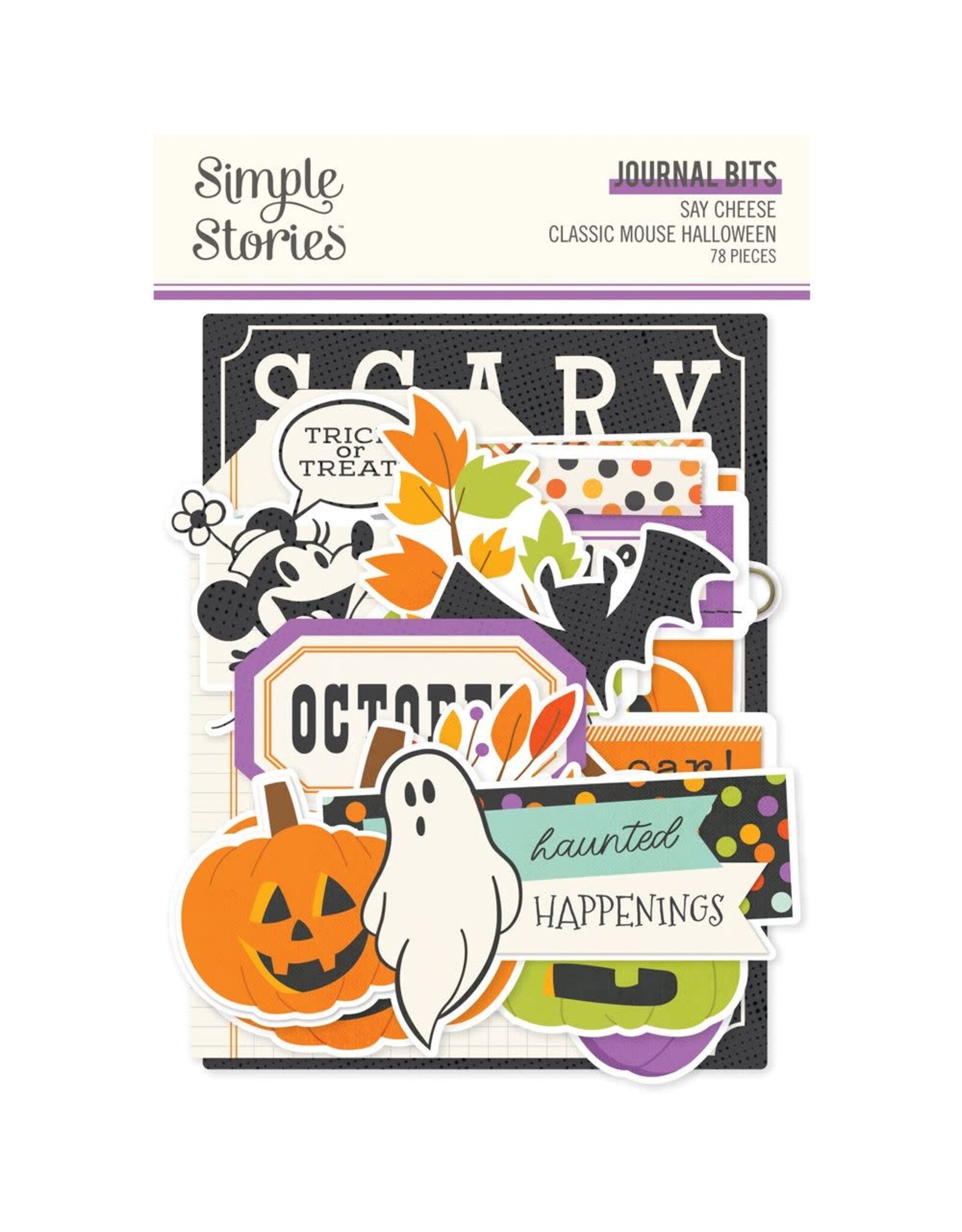 SIMPLE STORIES SIMPLE STORIES SAY CHEESE HALLOWEEN JOURNAL BITS & PIECES 78/PK