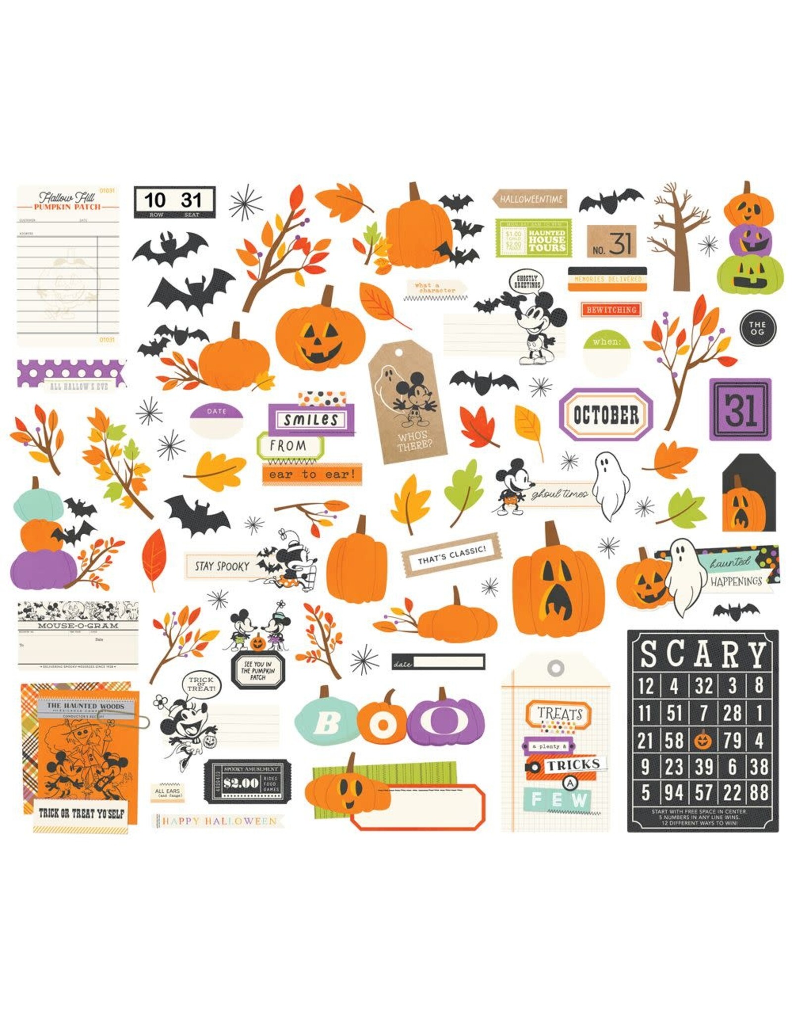 SIMPLE STORIES SIMPLE STORIES SAY CHEESE HALLOWEEN JOURNAL BITS & PIECES 78/PK