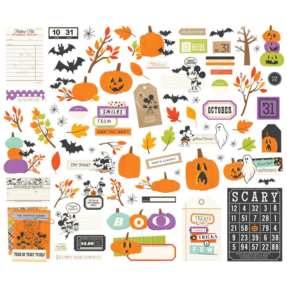 SIMPLE STORIES SIMPLE STORIES SAY CHEESE HALLOWEEN JOURNAL BITS & PIECES 78/PK