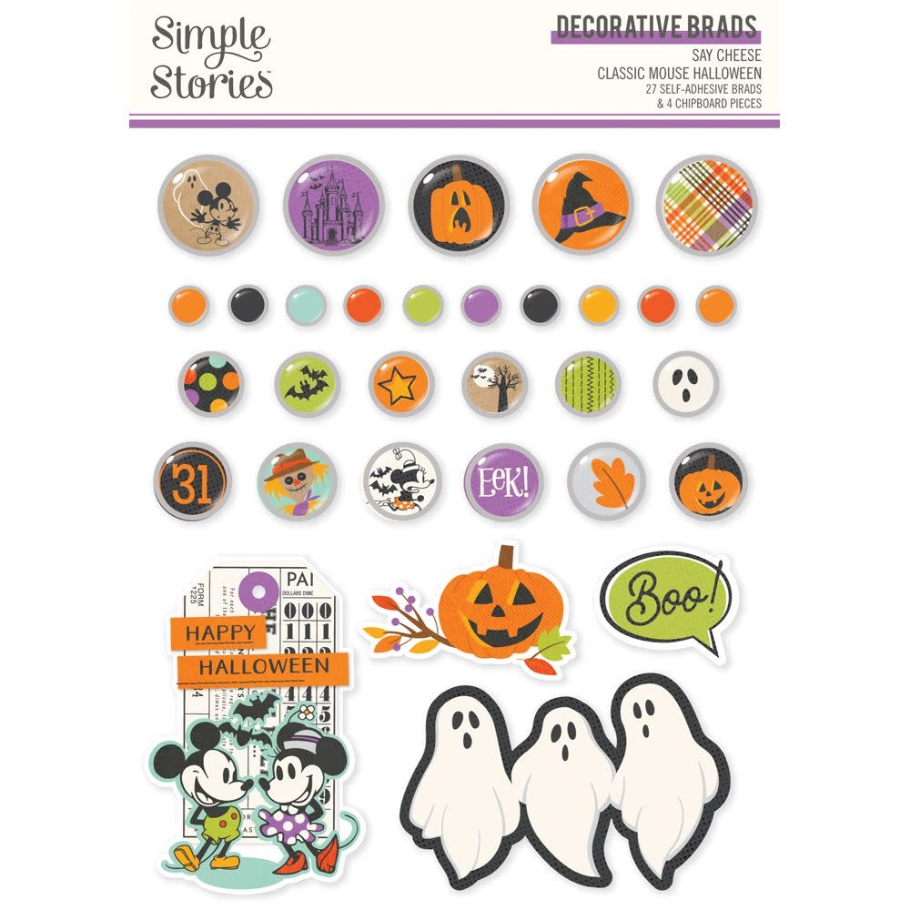 SIMPLE STORIES SIMPLE STORIES SAY CHEESE HALLOWEEN DECORATIVE BRADS