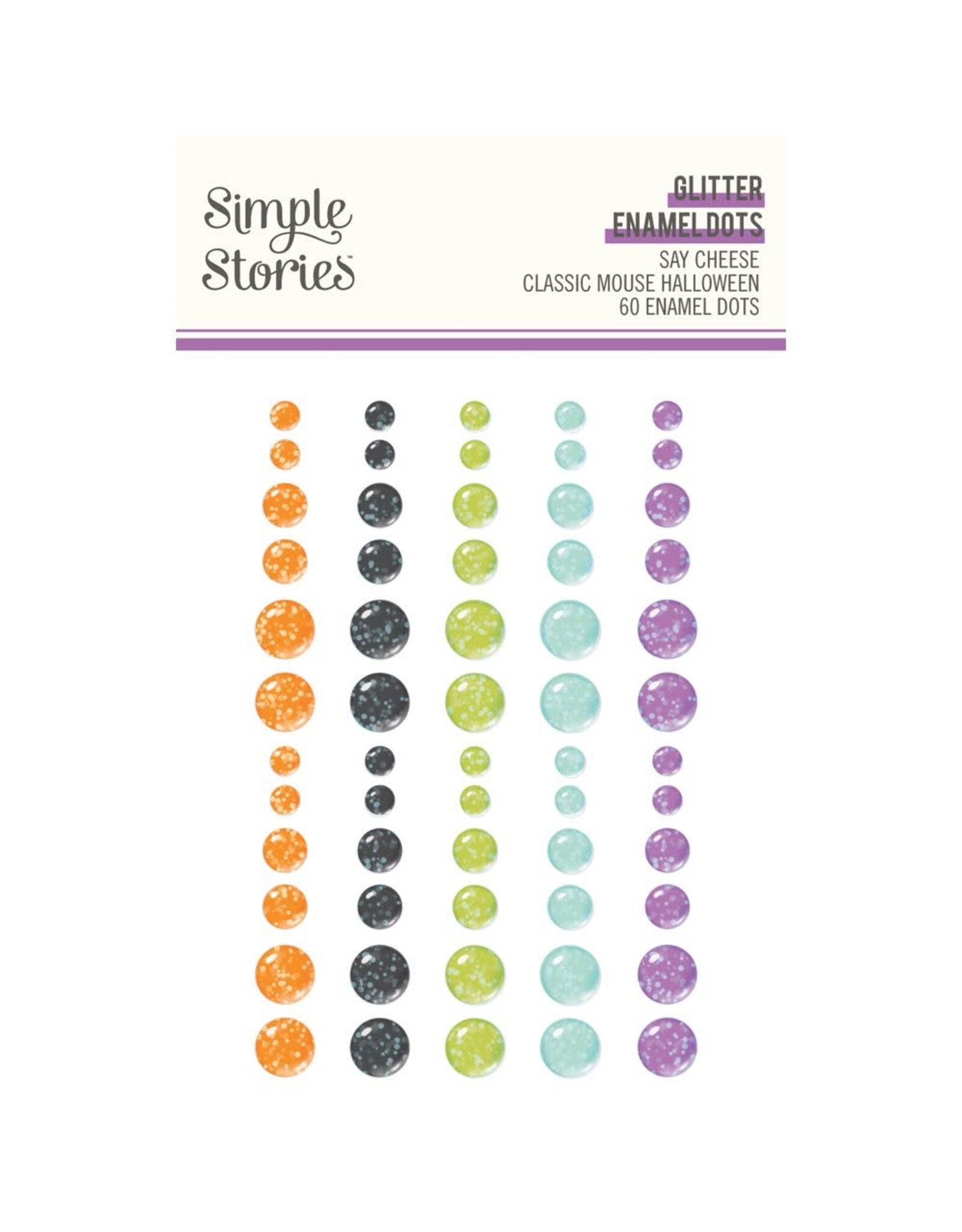 SIMPLE STORIES SIMPLE STORIES SAY CHEESE HALLOWEEN GLITTER ENAMEL DOTS