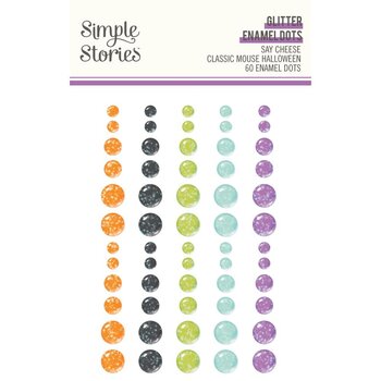 SIMPLE STORIES SIMPLE STORIES SAY CHEESE HALLOWEEN GLITTER ENAMEL DOTS