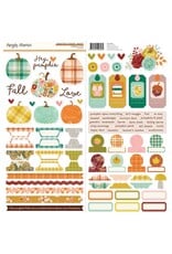 SIMPLE STORIES SIMPLE STORIES PUMPKINS & PLAID 12x12 CARDSTOCK STICKERS