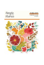 SIMPLE STORIES SIMPLE STORIES PUMPKINS & PLAID FLORAL BITS & PIECES 69/PK