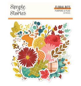 SIMPLE STORIES SIMPLE STORIES PUMPKINS & PLAID FLORAL BITS & PIECES 69/PK