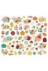 SIMPLE STORIES SIMPLE STORIES PUMPKINS & PLAID FLORAL BITS & PIECES 69/PK