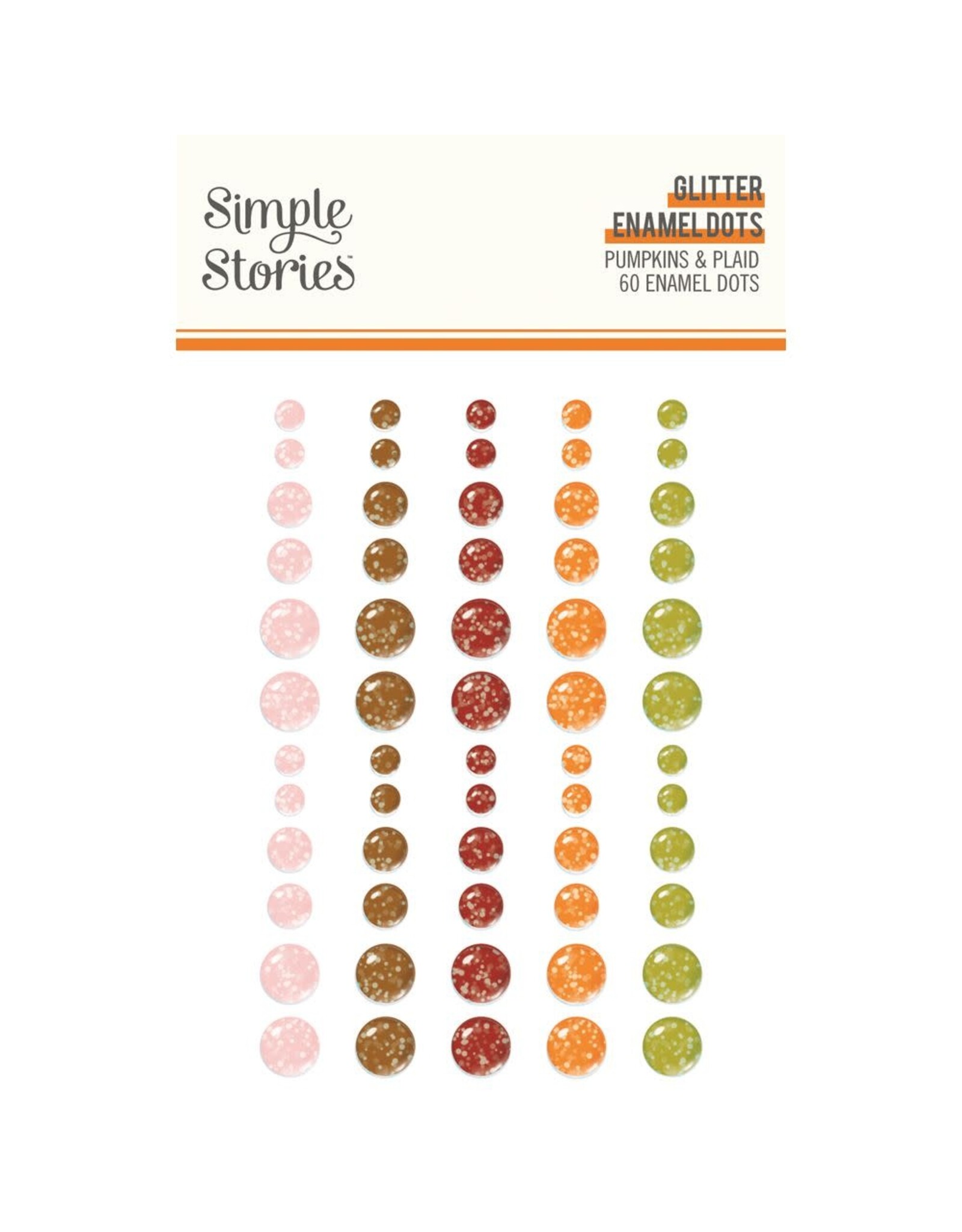 SIMPLE STORIES SIMPLE STORIES PUMPKINS & PLAID GLITTER ENAMEL DOTS