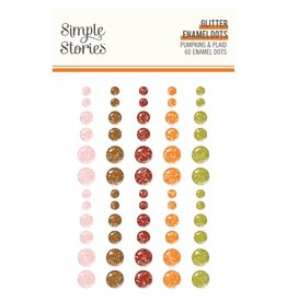 SIMPLE STORIES SIMPLE STORIES PUMPKINS & PLAID GLITTER ENAMEL DOTS