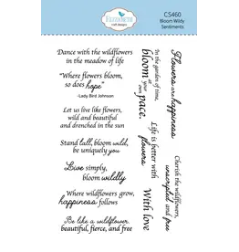 ELIZABETH CRAFT DESIGNS ELIZABETH CRAFT DESIGNS BLOOM WILDLY SENTIMENTS CLEAR STAMP SET