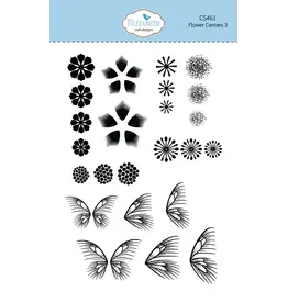 ELIZABETH CRAFT DESIGNS ELIZABETH CRAFT DESIGNS BLOOM WILDLY FLOWER CENTERS 3 CLEAR STAMP SET