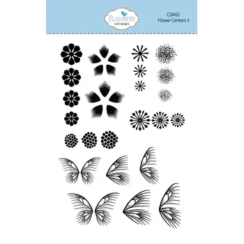 ELIZABETH CRAFT DESIGNS ELIZABETH CRAFT DESIGNS BLOOM WILDLY FLOWER CENTERS 3 CLEAR STAMP SET