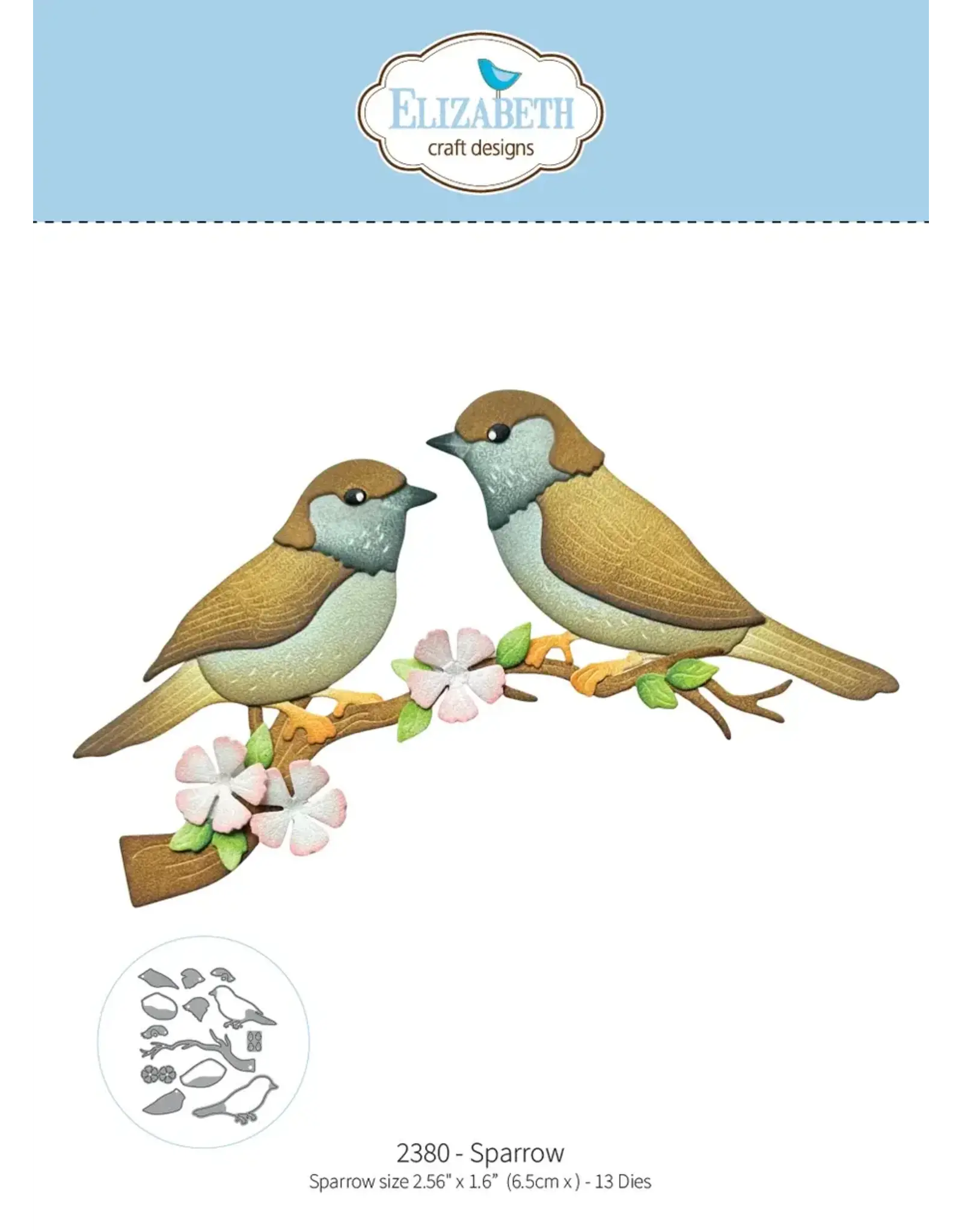 ELIZABETH CRAFT DESIGNS ELIZABETH CRAFT DESIGNS BLOOM WILDLY SPARROW DIE SET
