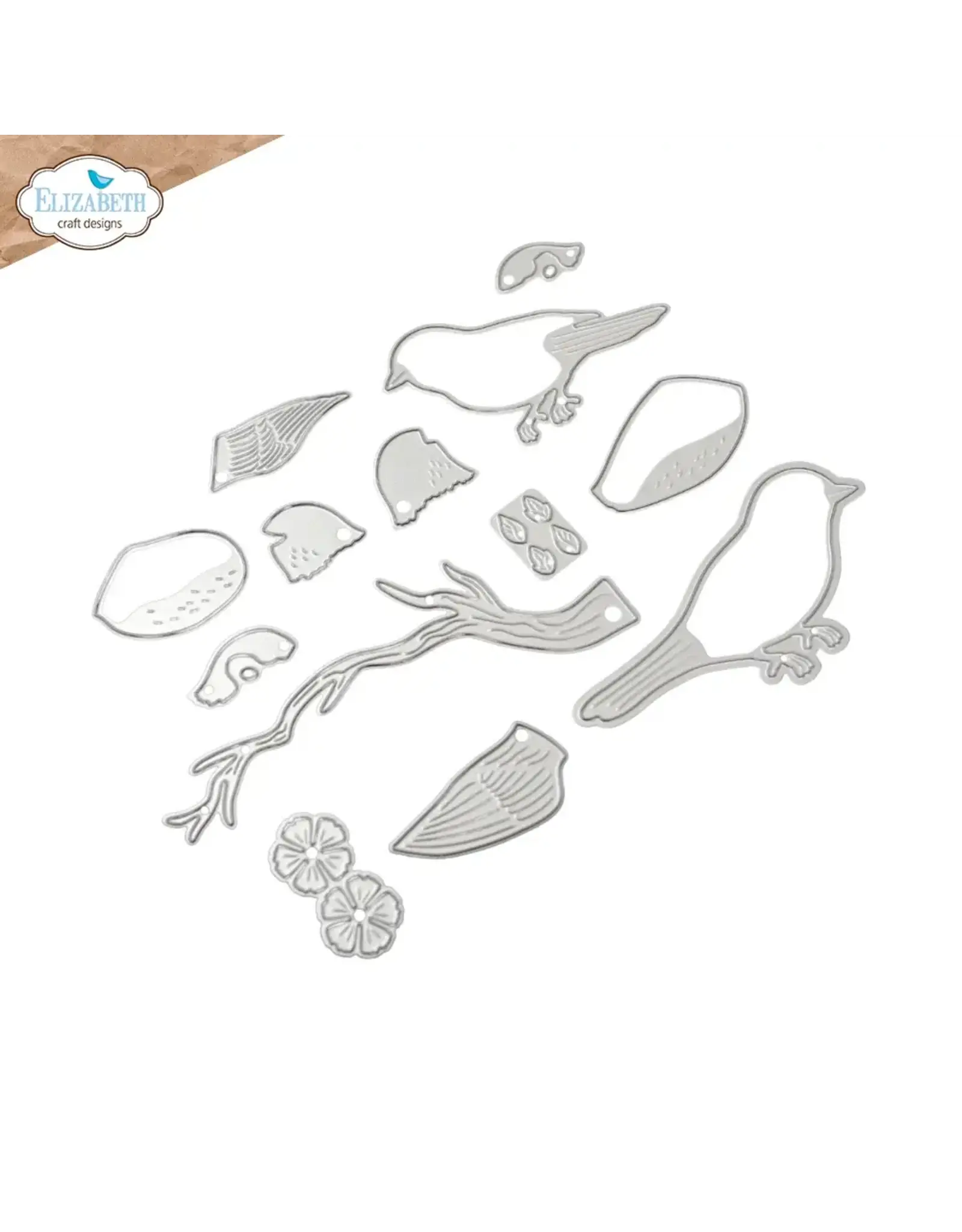 ELIZABETH CRAFT DESIGNS ELIZABETH CRAFT DESIGNS BLOOM WILDLY SPARROW DIE SET