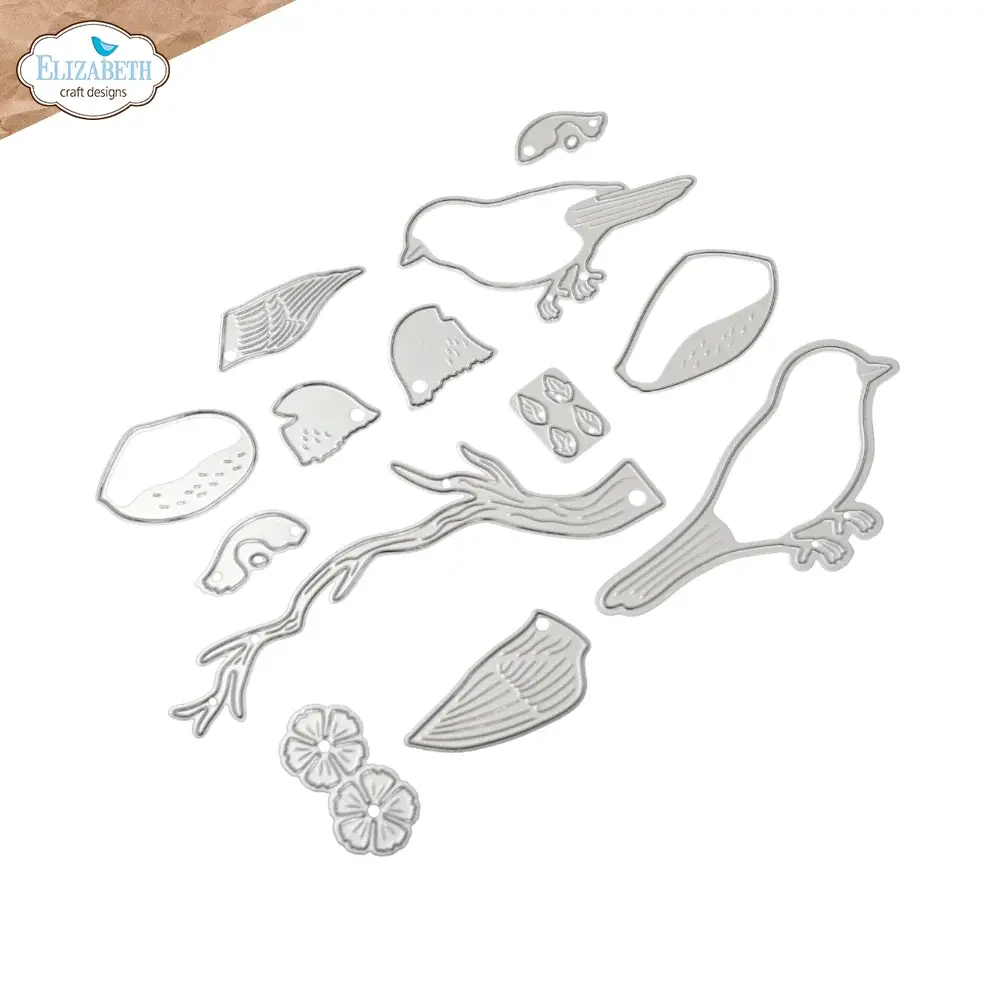 ELIZABETH CRAFT DESIGNS ELIZABETH CRAFT DESIGNS BLOOM WILDLY SPARROW DIE SET