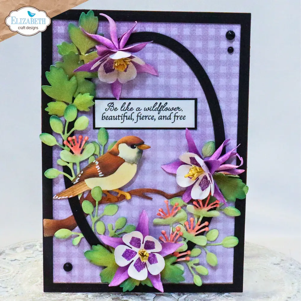 ELIZABETH CRAFT DESIGNS ELIZABETH CRAFT DESIGNS BLOOM WILDLY SPARROW DIE SET