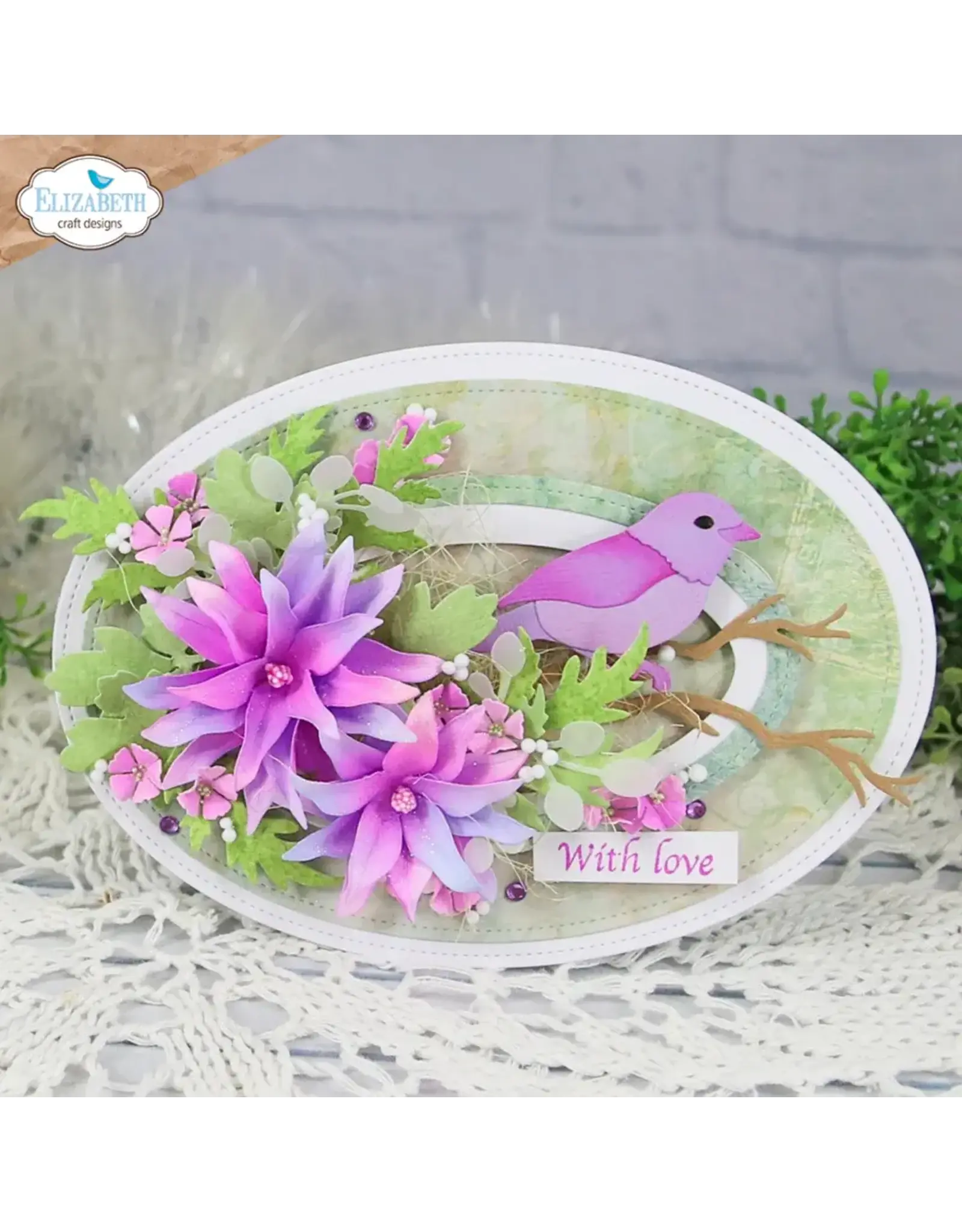 ELIZABETH CRAFT DESIGNS ELIZABETH CRAFT DESIGNS BLOOM WILDLY SPARROW DIE SET