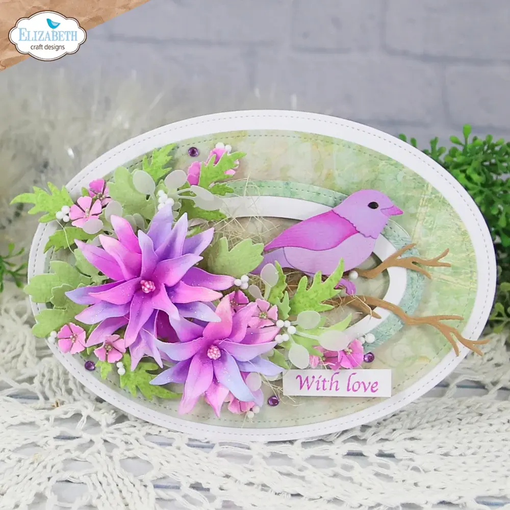 ELIZABETH CRAFT DESIGNS ELIZABETH CRAFT DESIGNS BLOOM WILDLY SPARROW DIE SET