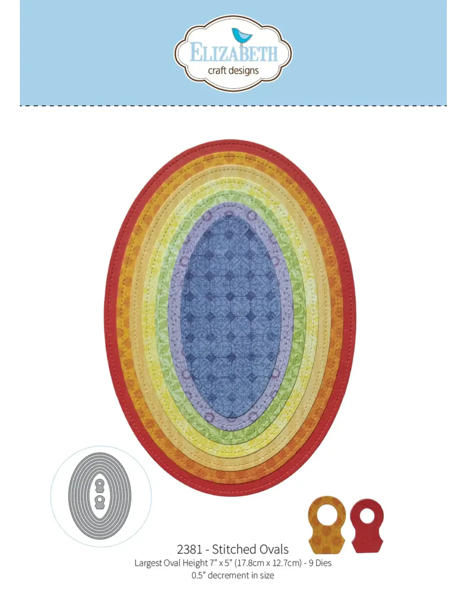 ELIZABETH CRAFT DESIGNS ELIZABETH CRAFT DESIGNS BLOOM WILDLY STITCHED OVALS DIE SET