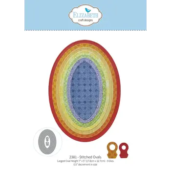 ELIZABETH CRAFT DESIGNS ELIZABETH CRAFT DESIGNS BLOOM WILDLY STITCHED OVALS DIE SET