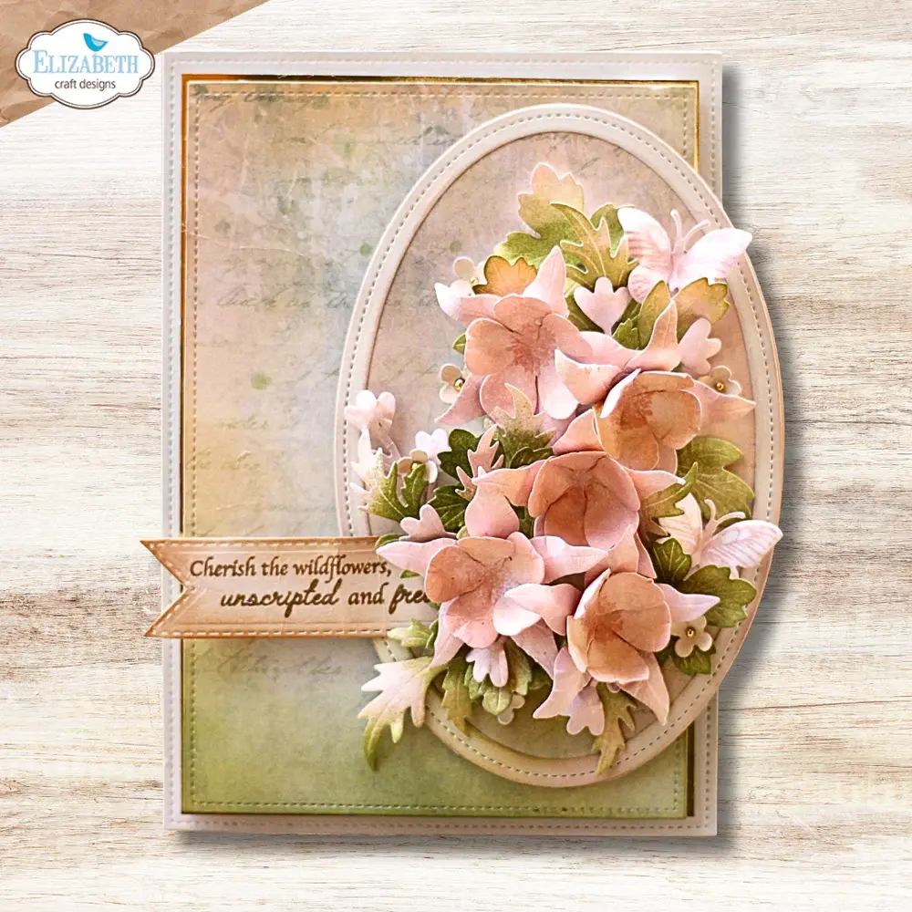 ELIZABETH CRAFT DESIGNS ELIZABETH CRAFT DESIGNS BLOOM WILDLY STITCHED OVALS DIE SET