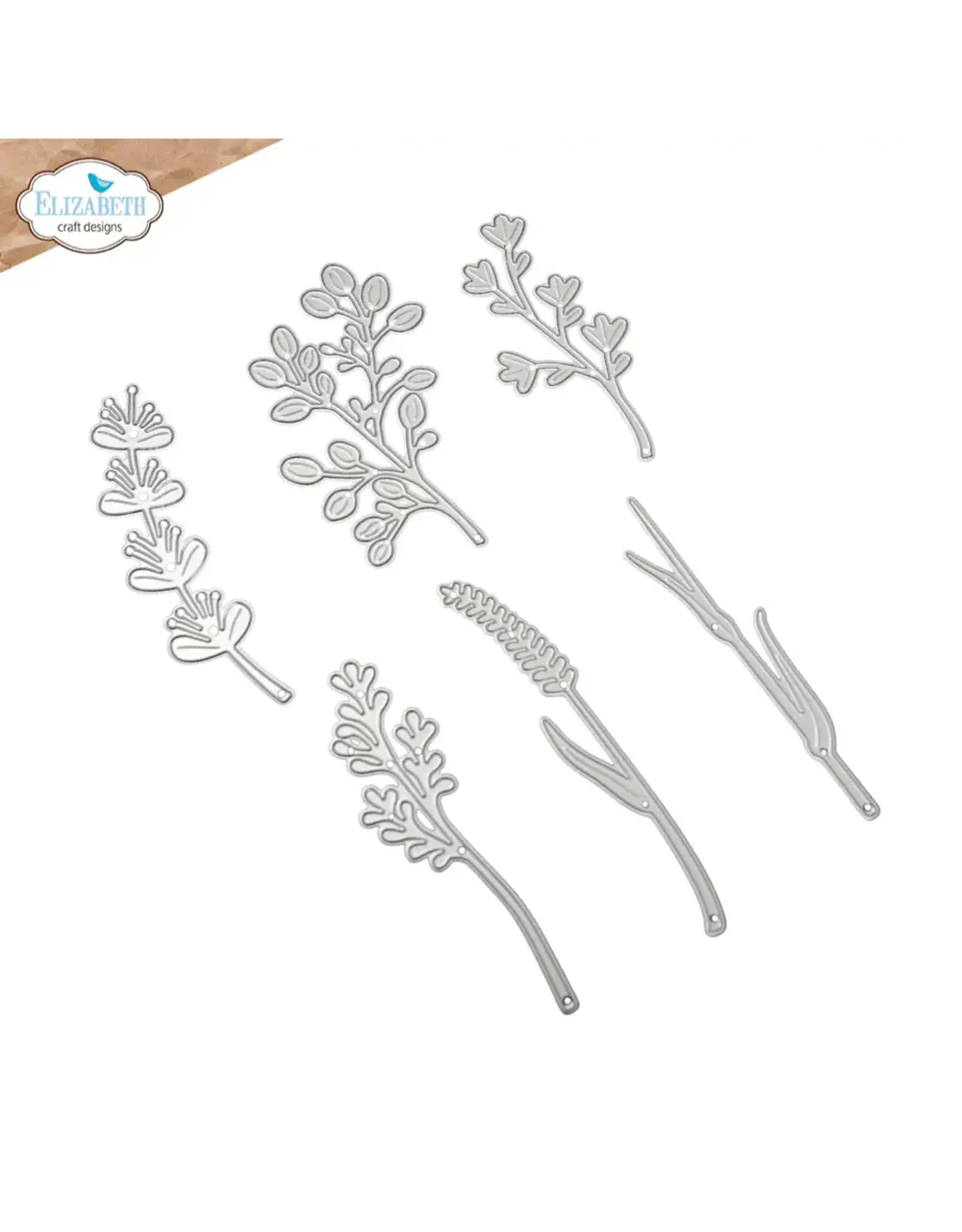 ELIZABETH CRAFT DESIGNS ELIZABETH CRAFT DESIGNS BLOOM WILDLY FLORAL GREENERY 4 DIE SET