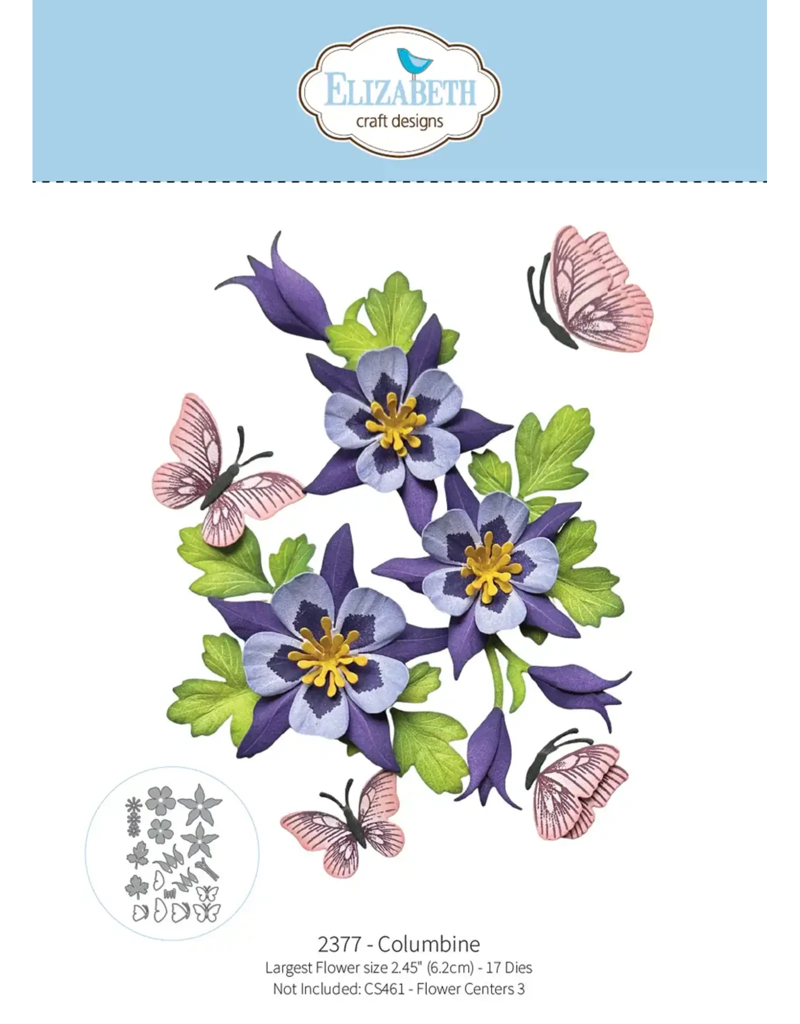 ELIZABETH CRAFT DESIGNS ELIZABETH CRAFT DESIGNS BLOOM WILDLY COLUMBINE DIE SET
