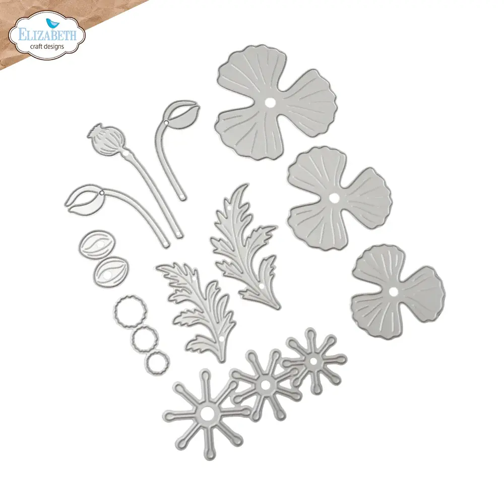 ELIZABETH CRAFT DESIGNS ELIZABETH CRAFT DESIGNS BLOOM WILDLY WILD POPPY DIE SET