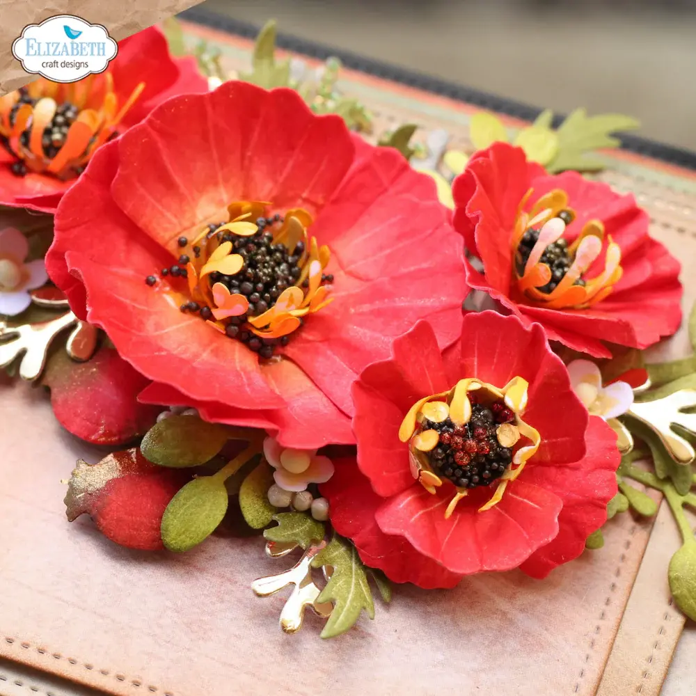 ELIZABETH CRAFT DESIGNS ELIZABETH CRAFT DESIGNS BLOOM WILDLY WILD POPPY DIE SET