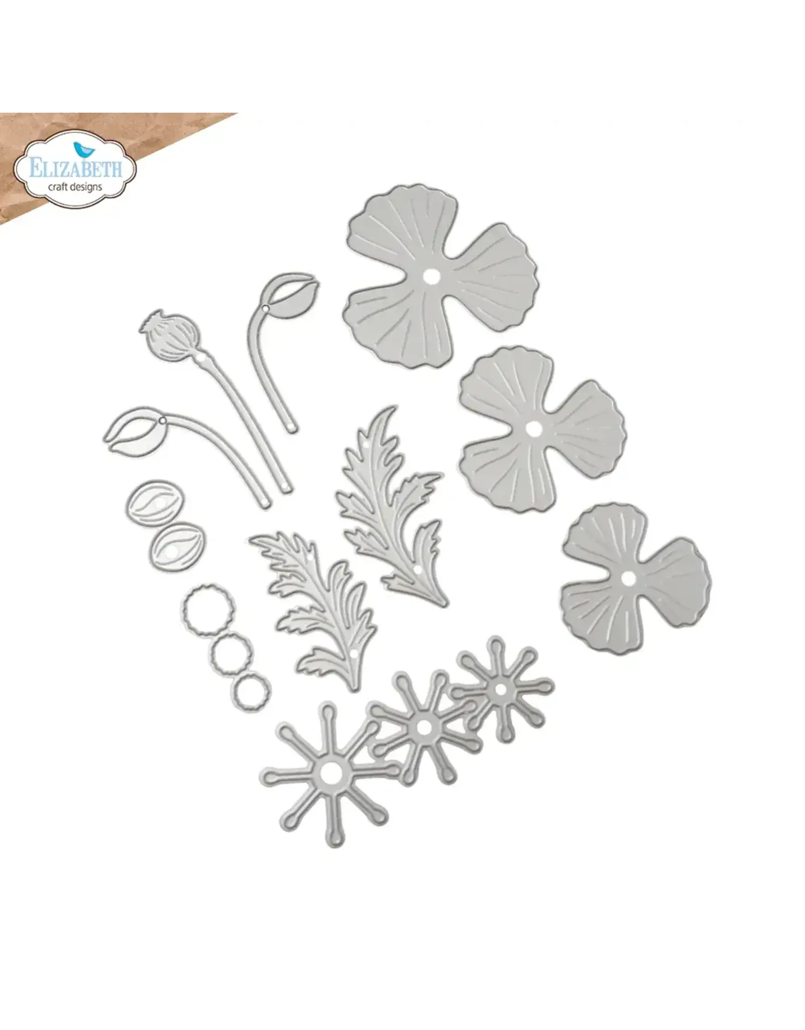 ELIZABETH CRAFT DESIGNS ELIZABETH CRAFT DESIGNS BLOOM WILDLY WILD POPPY DIE SET