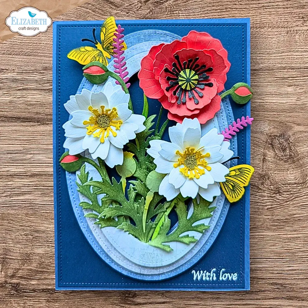 ELIZABETH CRAFT DESIGNS ELIZABETH CRAFT DESIGNS BLOOM WILDLY WILD POPPY DIE SET