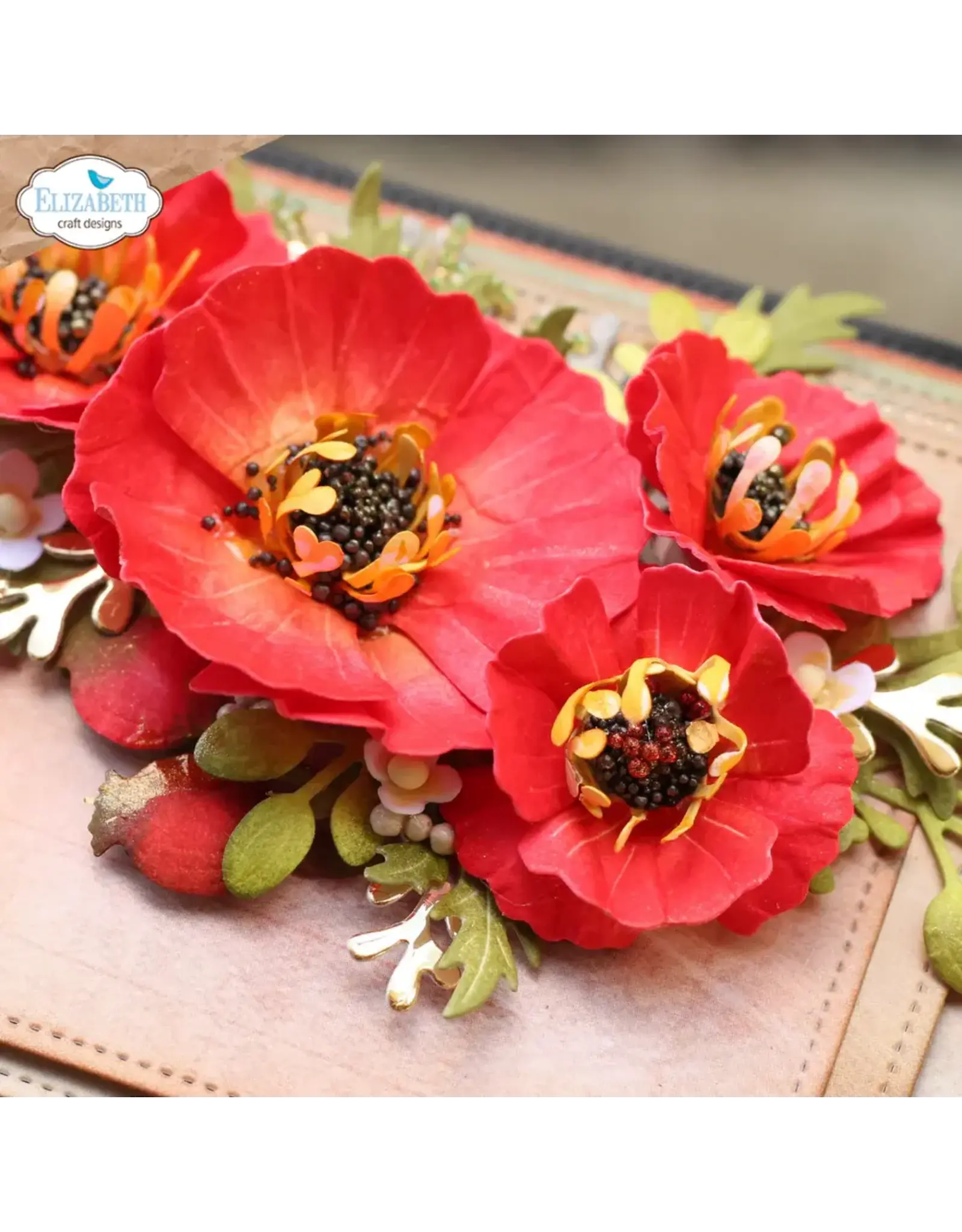 ELIZABETH CRAFT DESIGNS ELIZABETH CRAFT DESIGNS BLOOM WILDLY WILD POPPY DIE SET