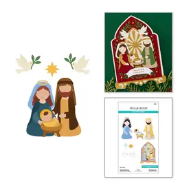 SPELLBINDERS SPELLBINDERS BIBI CAMERON NATIVITY BLESSINGS ETCHED DIE SET
