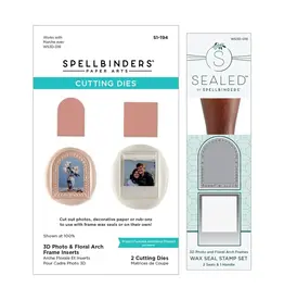 SPELLBINDERS SPELLBINDERS 3D PHOTO & FLORAL ARCH FRAMES WAX SEAL STAMP AND DIE BUNDLE