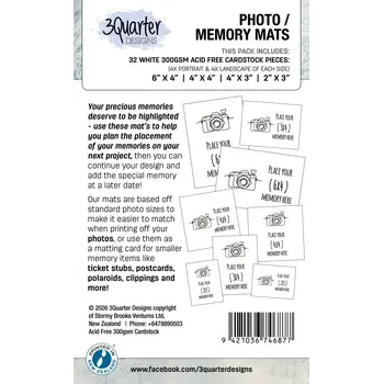 3QUARTER DESIGNS 3QUARTER DESIGNS PHOTO MEMORY MATS