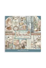 STAMPERIA STAMPERIA WHITE CHRISTMAS 8x8 PAPER PACK 10 SHEETS