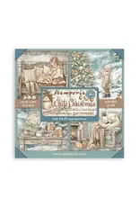 STAMPERIA STAMPERIA WHITE CHRISTMAS MAXI PAD 8x8 PAPER PACK 22 SINGLE FACED SHEETS