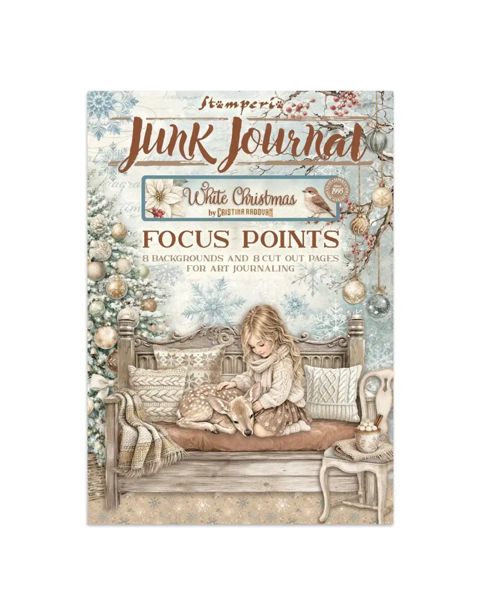 STAMPERIA STAMPERIA WHITE CHRISTMAS A5 FOCUS POINTS JUNK JOURNAL