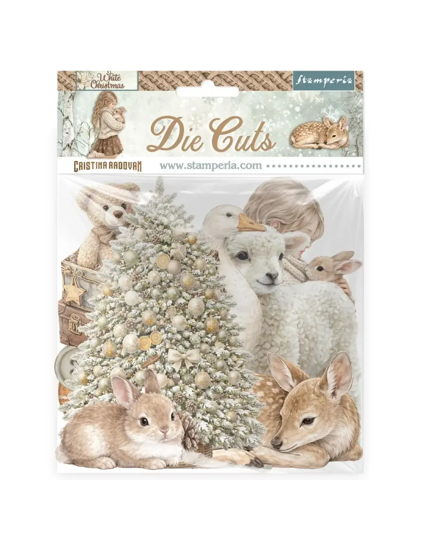STAMPERIA STAMPERIA WHITE CHRISTMAS CHIPBOARD DIE CUTS
