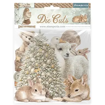 STAMPERIA STAMPERIA WHITE CHRISTMAS CHIPBOARD DIE CUTS