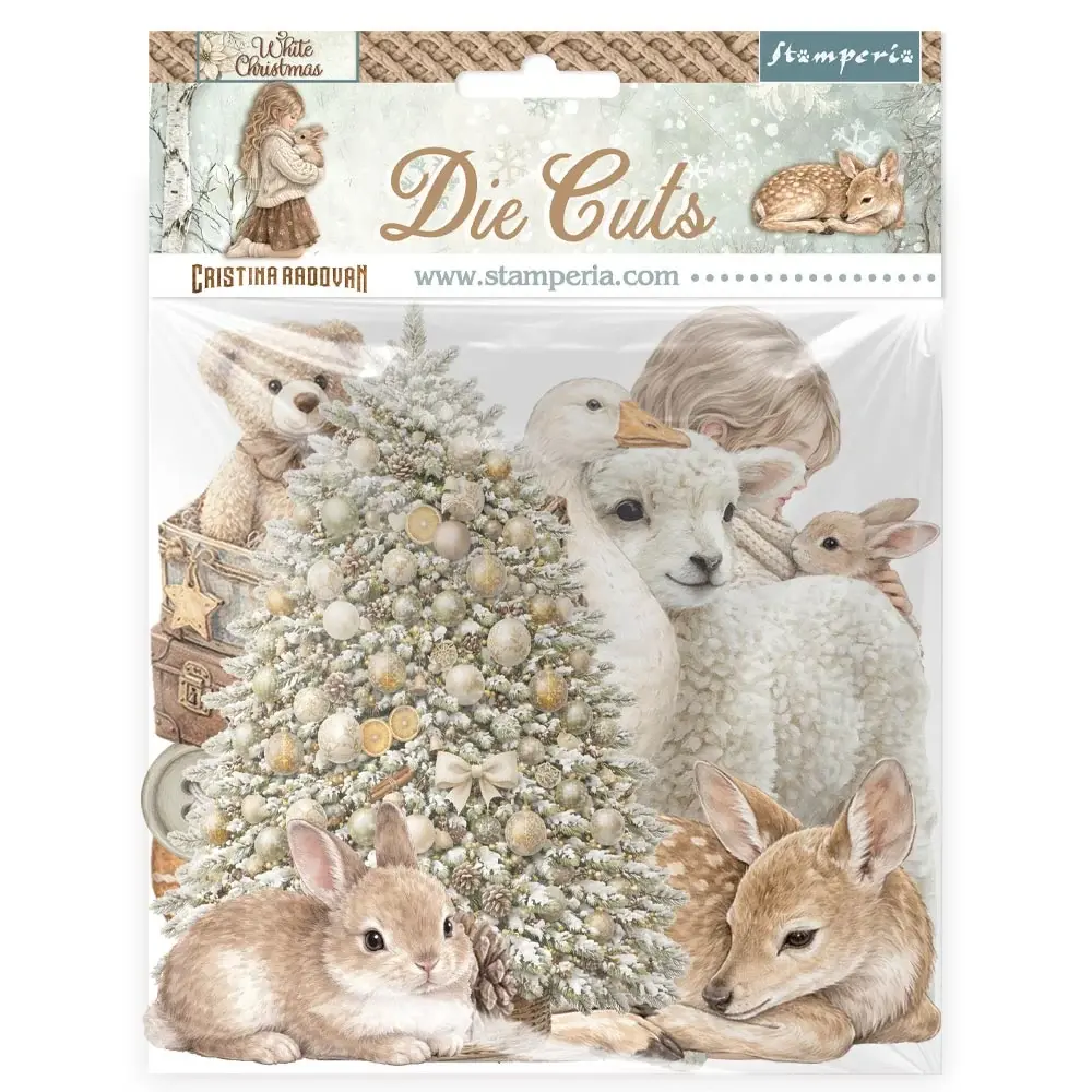 STAMPERIA STAMPERIA WHITE CHRISTMAS CHIPBOARD DIE CUTS