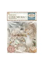 STAMPERIA STAMPERIA WHITE CHRISTMAS EPHEMERA ADHESIVE PAPER CUT OUTS