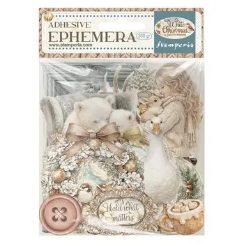 STAMPERIA STAMPERIA WHITE CHRISTMAS EPHEMERA ADHESIVE PAPER CUT OUTS