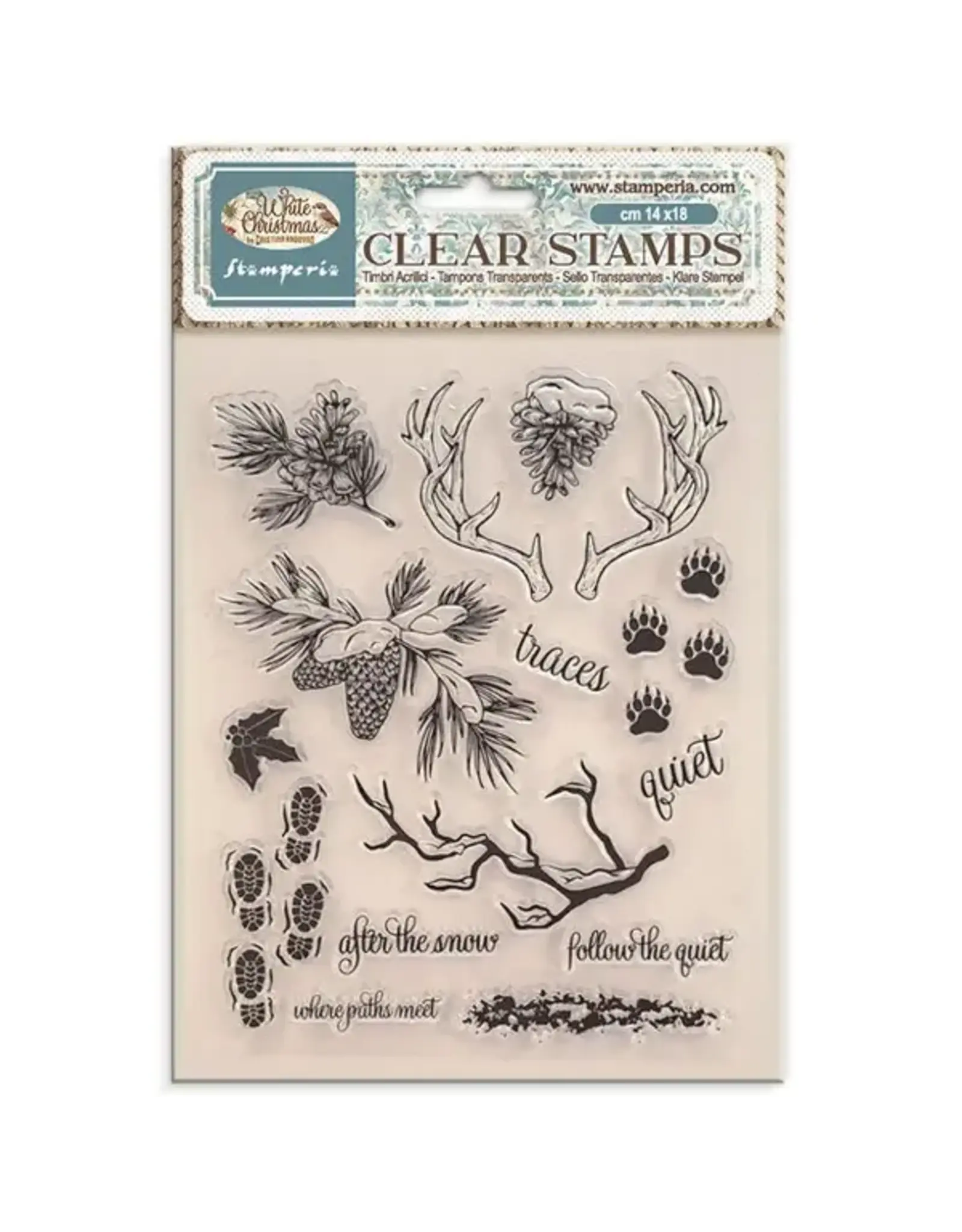 STAMPERIA STAMPERIA WHITE CHRISTMAS CLEAR STAMP SET