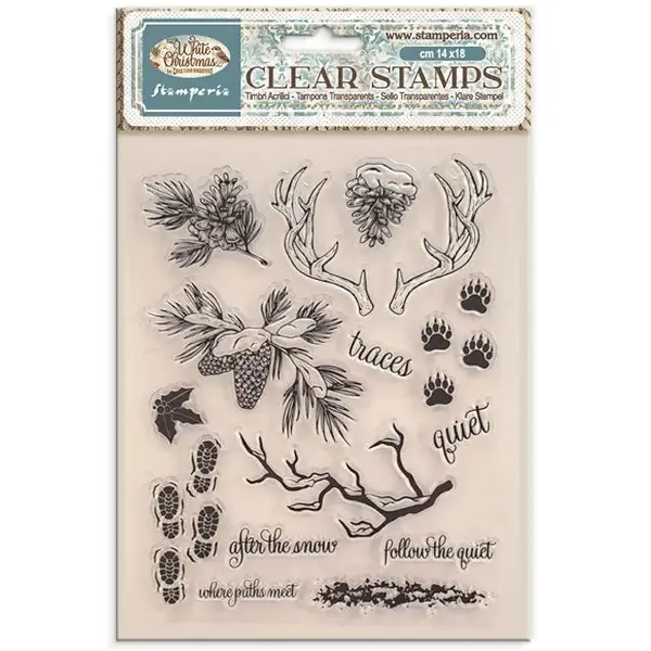 STAMPERIA STAMPERIA WHITE CHRISTMAS CLEAR STAMP SET