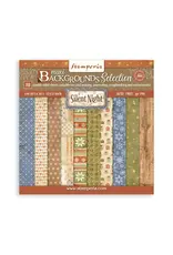STAMPERIA STAMPERIA SILENT NIGHT BACKGROUNDS SELECTION 12x12 PAPER PACK 10 SHEETS
