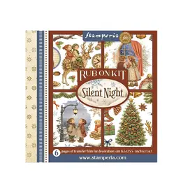 STAMPERIA STAMPERIA SILENT NIGHT ASSORTED RUB-ONS 6/PK