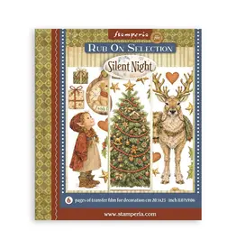 STAMPERIA STAMPERIA SILENT NIGHT 20.5cm X 23cm ASSORTED RUB-ONS 6/PK