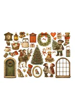 STAMPERIA STAMPERIA SILENT NIGHT EPHEMERA ADHESIVE PAPER CUT OUTS